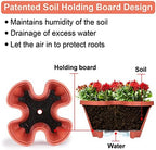 GameXcel Vertical Planter Tower - 4 Tier Stackable Garden Planters with Wheels and Tools Plant Pots for Strawberry Herb Flower and Vegetable Indoor Outdoor Use Red 2 Pack - Image 3