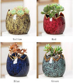 YYW Succulent Pots, 4 Pack Ceramic Planters with Drainage Hole, Garden Pots - Image 4