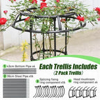 Quibbay 65 Inch Mushroom Top Garden Trellis for Climbing Plants, 1 Pack - Image 4
