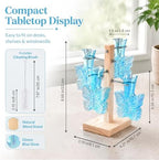 Nacome Plant Terrarium Propagation Stations: Blue Vase with Wooden Stand - Image 4