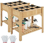 Yaheetech 36" Raised Planter Box 8-Pocket with Grow Grid,2Pcs by Yaheetech