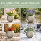 Kante Accent Round Sphere Weathered Concrete Planter 19.3" Dia, Outdoor - Image 6