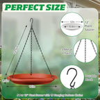 Hanging Planter for Plant, 12" Plant Saucer with Chain(10 Pcs,Brick Red） - Image 3