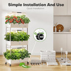 Ahopegarden Indoor Garden Hydroponics Growing System Kit: 66 Pods Plant Herb Garden Germination Kit with LED Grow Light, 30L Large Capacity Kitchen Hydroponics Planter Grower for Vegetable Fruit - Image 6