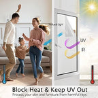 HIDBEA Frosted Glass Window Privacy Film,Static Cling 35.4 in x 6.5 ft - Image 2