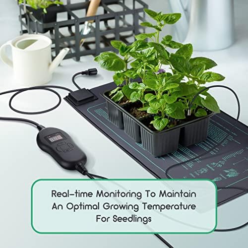 LUXBIRD 2 Pack Seedling Heat Mats with Digital Thermostat Controller, 10" x 20.75" 30W for Seed Starting, Germination, Hydroponics, Brewing, Breeding, Greenhouses (LB-HT02) - Image 5