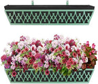 2 Pack 30 Inch Window Boxes Planters Railing Planter Box with Adjustable Brackets & Non-Woven Fabric Plant Grow Bags Deck Railing Planter Boxes Balcony Hanging Flower Box for Outdoor Plants - Image 6