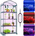 Meonum 4 Tier Indoor Greenhouse with LED Grow Lights 27 L X 19 W X 63 H by Meonum