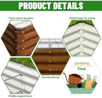 SnugNiture 2-Pack 8x2x2FT Galvanized Raised Garden Bed Kit, Metal Planter Box for Planting Plants Vegetables, Brown - Image 4