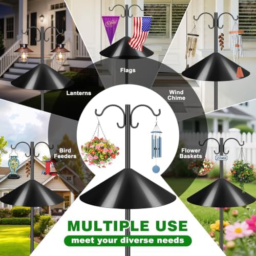 Squirrel-Proof Shepherd Hook for Outdoor, 104" Bird Feeder Pole - Image 4