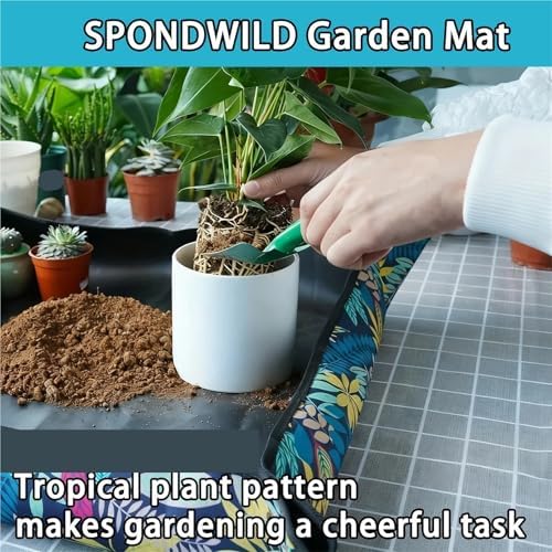 2 PCS Foldable Plant Mat with Waterproof & Leak-Proof Design, Gardening Tray for Clean for Patio - Image 5