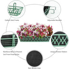 2 Pack 30 Inch Window Boxes Planters Railing Planter Box with Adjustable Brackets & Non-Woven Fabric Plant Grow Bags Deck Railing Planter Boxes Balcony Hanging Flower Box for Outdoor Plants - Image 4