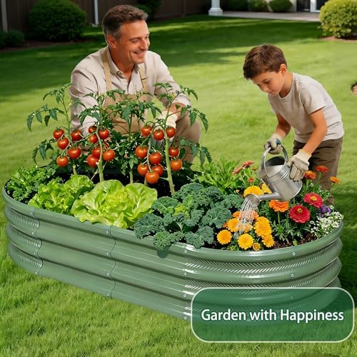6×3×1 ft Light Green Metal Galvanized Raised Garden Bed, Easy Assembly Outdoor Garden Planter for Gardening Fruit, Vegetables, Flowers & Herbs - Image 7