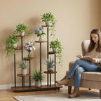 8-Tier Plant Stand Indoor, Plant Stands for Indoor Plants Multiple, Corner Plant Shelf for Living Room, Tiered Plant Holder, Metal Plant Table - Image 7