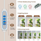 Aokrean Grow Light, Full Spectrum 6.3in Halo Plant Light for Indoor Growing - Image 3