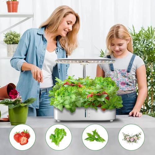 Indoor Hydroponic Garden, 12-Pod Growing System with 24W LED Grow Light - Image 7