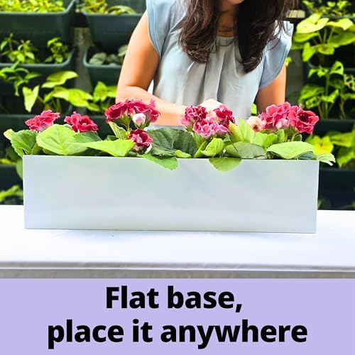 LaLaGreen Outdoor Wall Planters (24in, 2 Pack) Window Flower Box for Plants - Image 5