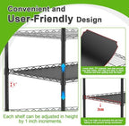 4-Tier Greenhouse with Wheels, Height-Adjustable Shelves Metal Plant Shelf - Image 3