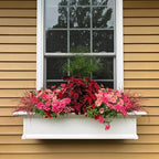 Mayne Yorkshire 4ft Window Box - White - 48in L x 12in W x 10in H - Polyethylene Planter - Built-In Water Reservoir (4824-W) - Image 4