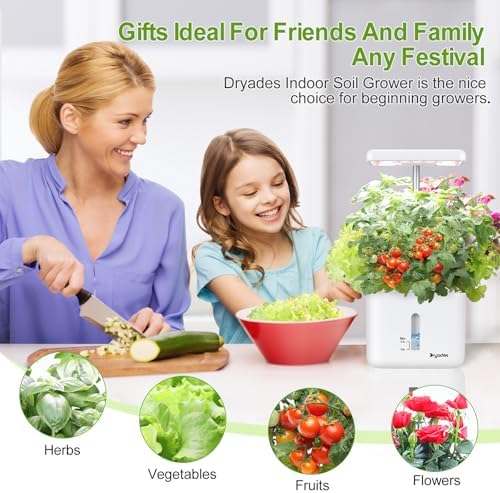 Indoor Garden Planter Growing Systems Soil plant pot indoor Small Smart Soil Gardening System with 17 Watts LED Grow Light Auto Timer Self-Watering Planter Pot Gifts for Mom Women (No Seeds&Soil) - Image 5