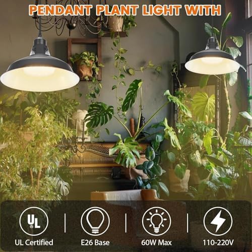 MYSWEETY Hanging Grow Light for Indoor Plants, 18W 3000K- 2PCS - Image 7