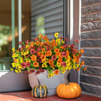Artificial Fall Hanging Flowers Basket, UV Resistant Mums for Outdoors - Image 7