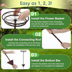 Tellingyou 4 Pack Adjustable Outdoor Flower Pot Stand, Plant Stands(Brown) - Image 7