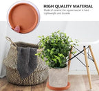 SEWACC 5 Pcs Pottery Plant Saucers, 5. 1 Inch Clay Pot Trays for Indoor and Outdoor Plants, Chocolate Terracotta Flower Pot Holder, Waterproof Planter Plates for Home and Office - Image 4