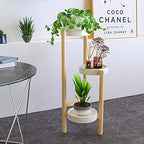 3 Tier Plant Stand Indoor, Tall Bamboo Corner Shelf for Multiple Plants - Image 5
