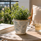 Dosayes Ceramic Pot for Plant,6.30 inch Vintage Flower Pot - Image 4