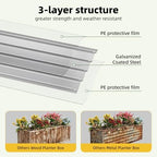 SUPERLELE 6x3x1ft Silver Galvanized Raised Garden Beds Kit - Image 4