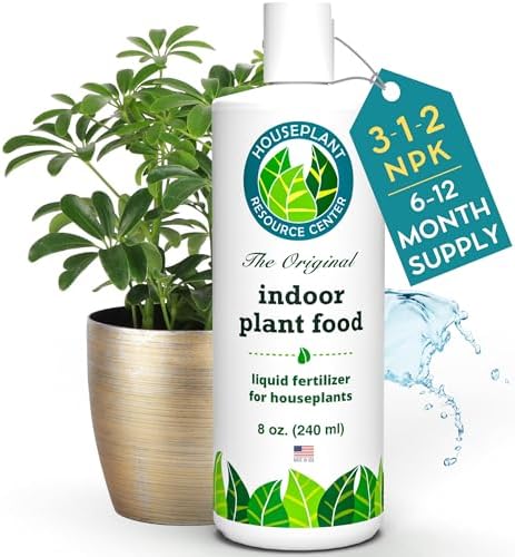 Indoor Plant Food by Houseplant Resource Center - Organic Liquid Fertilizer for Pothos, Peace Lily, Monstera, Cactus and More - 8 oz by HouseplantResourceCenter