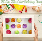Gersoniel Half Sheet Cake Boxes with Window for Bakery, White, 10 Pack - Image 6