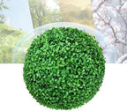 Artificial Plant Topiary Ball Dia 16in, Faux Boxwood Decorative Balls, Decorative Faux Greenery Fake Plants, Small Artificial Plants, Topiary Tree Plants, Grass Ball for Backyard Garden by ATYUJKB