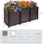 Large Planters for Outdoor Plants 20" Tall Planter Box, 47.2"L x 15.7"W - Image 5