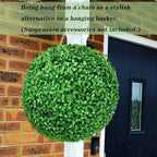 Artificial Plant Topiary Ball Dia 16in, Faux Boxwood Decorative Balls, Decorative Faux Greenery Fake Plants, Small Artificial Plants, Topiary Tree Plants, Grass Ball for Backyard Garden - Image 3
