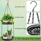 2 Tier Hanging Planters for Indoor Outdoor Plants, Metal Plant Hanger,2pack - Image 4
