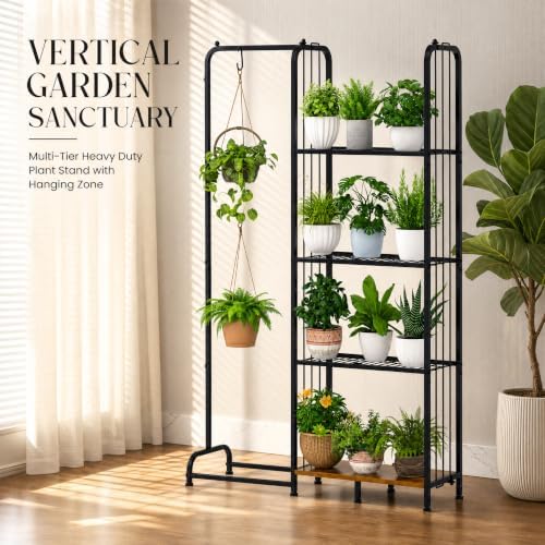 Honkazita 4 Tiered Plant Stand Indoor Outdoor with Dividers - Image 2