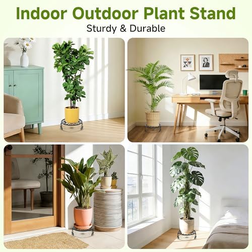 NSYOOMH 3-Pack Sturdy Plant Stand for Outdoor Indoor,Potted Plant Riser 10" - Image 6