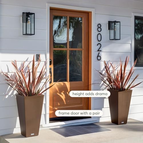 Veradek Pure Series Taper Planter & Drip Tray - Tapered Planter with Shelf - Image 4