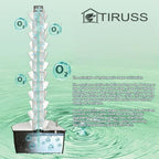 TIRUSSS Hydroponic Growing System Kit, Aeroponic Tower 50 Hole Garden Vertical Vegetable Planting System with Pump and Mobile Water Tank - Image 4