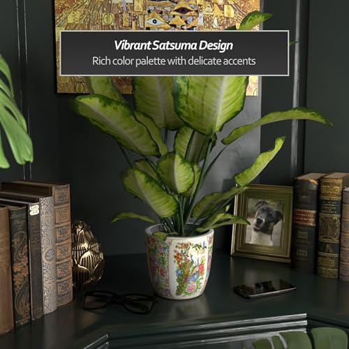 Red Lantern 6" Planter - Satsuma Peacock - Image 3