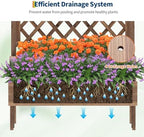 Garvee Raised Garden Bed with Trellis, 2-Tier Wooden Elevated Planter Box - Image 6
