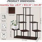 AZERPIAN 9 Tier Tall Plant Stand Indoor Corner Tiered Shelf Metal MDF Board - Image 4