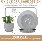 YNNICO Plant Pots 12/10/9 inch Set of 3, with Multi Mesh Drainage Holes - Image 3
