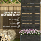 Outsunny Raised Garden Bed with Trellis, 28.25" x 15" x 59", Black - Image 4