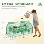 GreatBuddy Portable Mini Greenhouse, 3×3×6Ft, High-Density PE Plant Cover with 2 Roll-up Zipper Windows, Perfect for Indoor Outdoor Plant Growing - Image 2