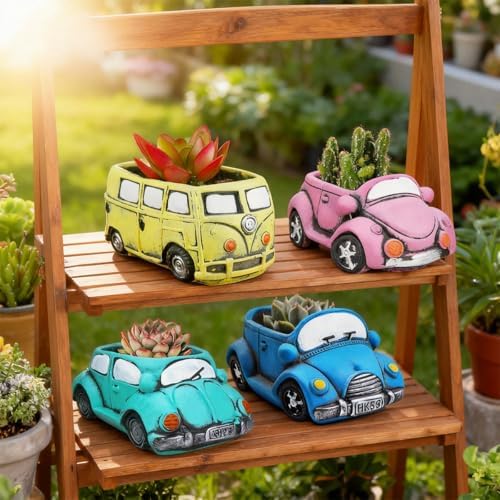 4 Pack Succulent Plants Pot, Small Indoor Plants Pots with Drainage Hole, Decor Garden Pot for Succulents Planter Cactus - Image 6