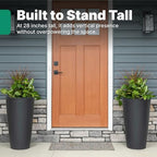 Step2 Tremont Tall Round Tapered Planter 2-Pack, 28 in Resin Planters, Self-Watering, Onyx Black - Image 3