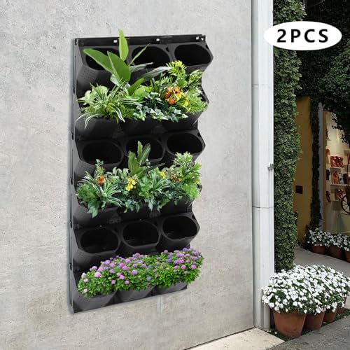 36-Slot Wall Planter, Vertical Garden Flower Pot Holder for Indoor&Outdoor - Image 2